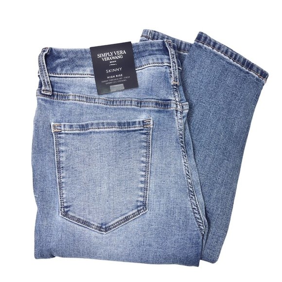 SOLD Simply Vera Vera Wang Womens Power Stretch High Waisted Skinny Jeans Sz 10 - Picture 3 of 9